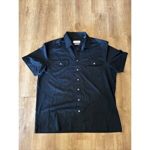 Bugatchi Men’s Button Down Black Polo Size XL